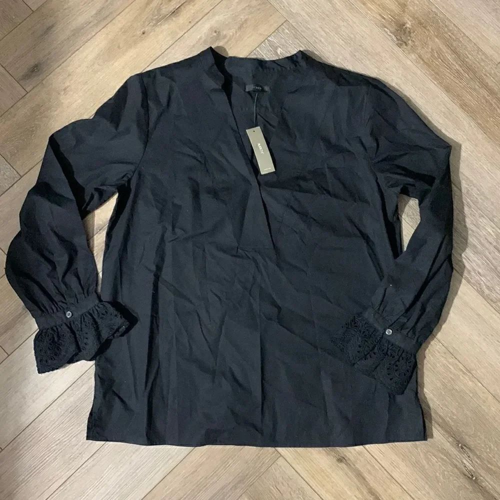 NWT J.Crew Eyelet Sleeve Blouse